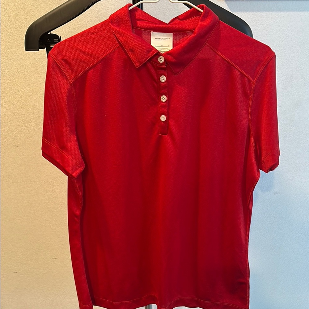Red Nike Golf Polo Shirt